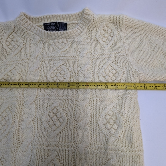 Vintage Sweater Shirt Sleeve Hand Knit Chelsea Place Size M Excellent Condition - Picture 5 of 11